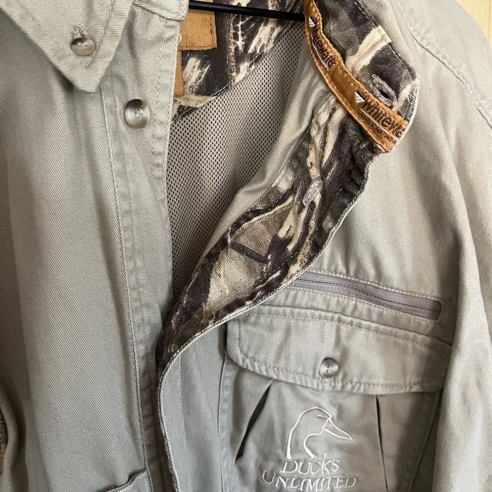 Ducks Unlimited Whitewater‎ Khaki Camo Vented Mens Hunter's Shirt/Jacket  2XL